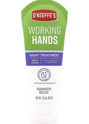 Нічний живильний крем для рук o'keeffe's hand cream working hands