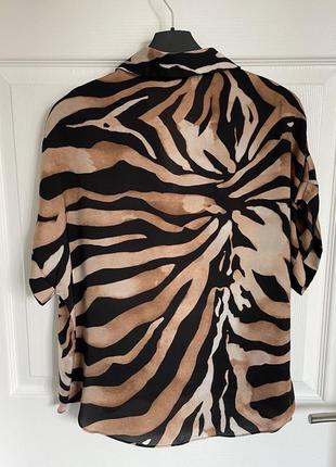 Рубашка-блуза стильная новая, лёгкая принт тигр, зебра5 фото