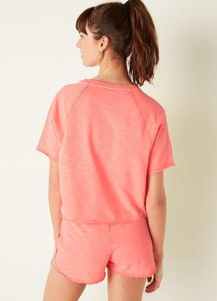 Хлопковая футболка summer lounge. pink. victoria’s secret. оригинал 🇺🇸2 фото