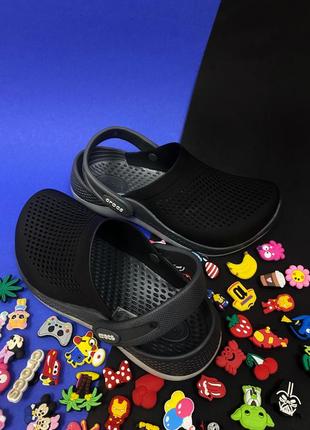 Дитячі крокси сабо crocs kids literide 360 black/gre