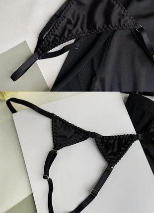 Атласний сексуальний комплект жіночої білизни6 фото