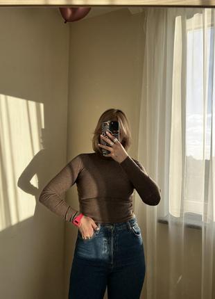 Коричневый лонсглов гольф pull & bear