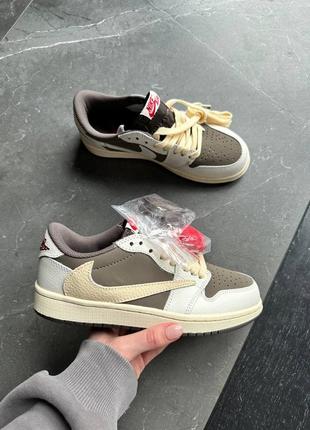 Демісезон nike air jordan 1  retro low og sp travis scott reverse mocha