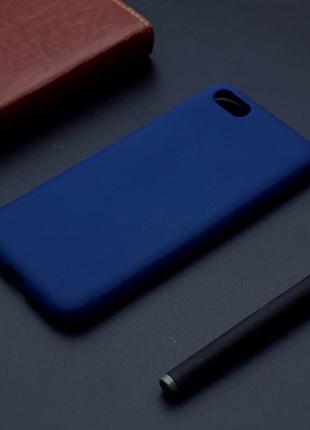 Чехол huawei y5 2018 / dra-l21 / honor 7a dua-l22 5.45'' силикон soft touch бампер темно-синий