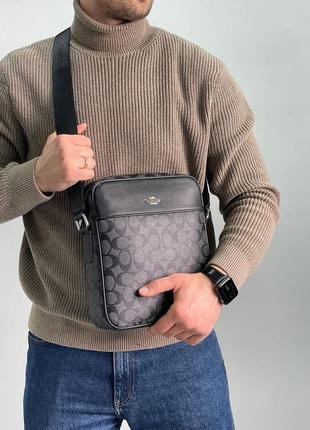 Сумка мессенджер в стилі coach + брендова упаковка9 фото