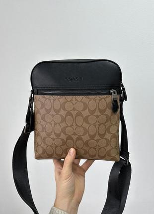 Сумка мессенджер в стилі coach + брендова упаковка3 фото