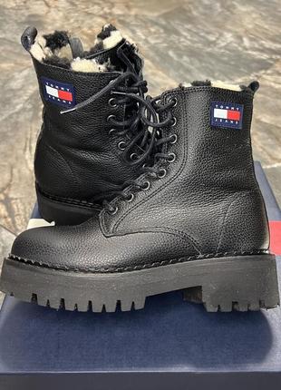 Шкіряні черевики tommy jeans urban warmlined boot