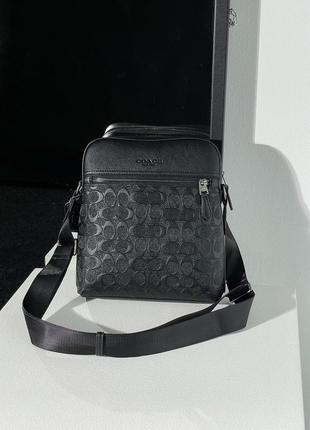 Сумка мессенджер в стилі coach + брендова упаковка3 фото