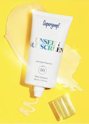 Солнцезащитный крем для лица, база под макияж spf 30 supergoop unseen sunscreen3 фото