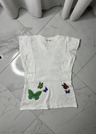 Desigual t-shirt with butterfly sleeves7 фото