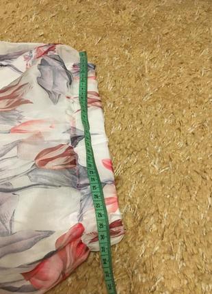 Летние шифоновые брюки палаццо пляжные цветочный принт4 фото