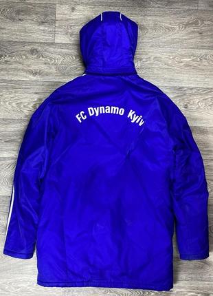 Adidas dynamo kyiv куртка парка м размер  футбольная синяя оригинал9 фото