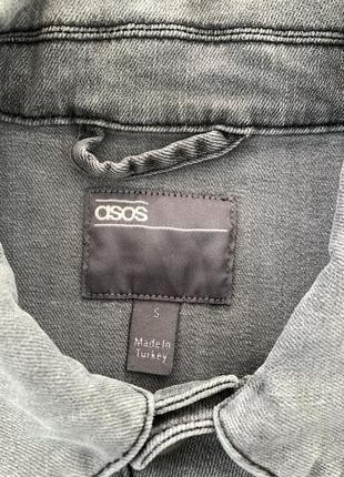 Сіра джинсовка джинсова куртка asos 3
