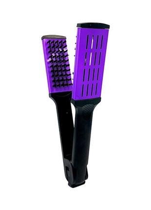 Keratin helper hairbrush black/violet расческа-зажим