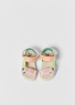 Новые! босоножки-сандали zara на девочку. размер 224 фото