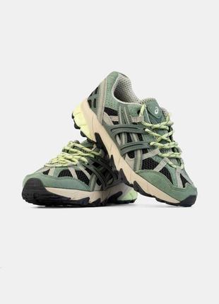 Кросівки жіночі / чоловічі зелені замшеві asics gel-sonoma green4 фото