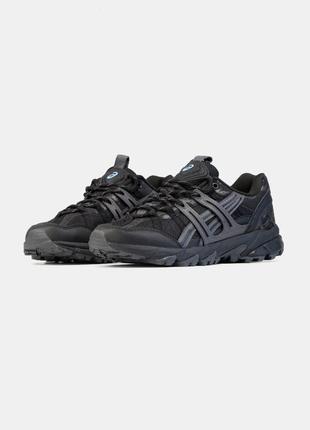 Кросівки жіночі / чоловічі чорні замшеві asics gel-sonoma black1 фото