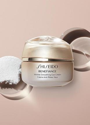 Крем для очей shiseido benefiance wrinkle smoothing eye cream5 фото