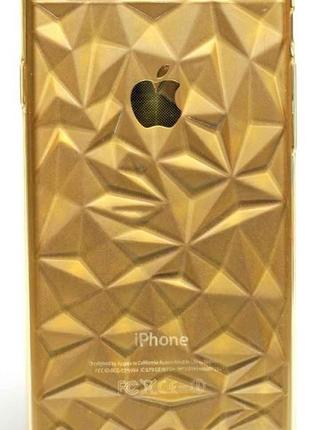 Силиконовый золотой чехол iphone 6+