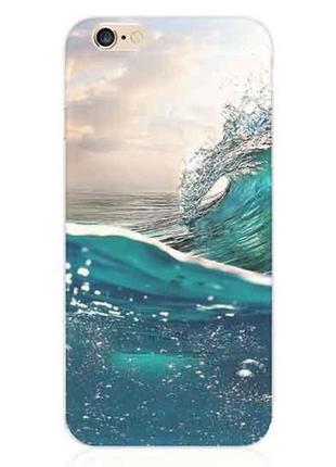 Силиконовый чехол "море" для iphone 6 plus (рисунок - печать)1 фото