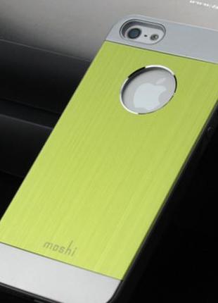 Чехол салатовый "moshi" для iphone 5/5s