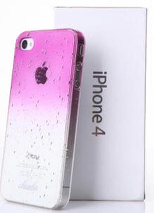 Чохол з краплями рожевий для iphone 4/4s2 фото