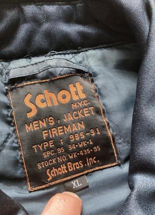 Винтажная куртка пожарного vintage schott nyc fireman jacket10 фото
