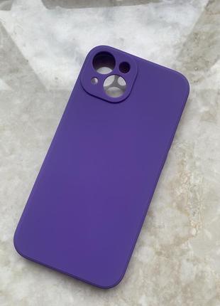 Фиолетовый силиковый фирменный чехол для iphone 145 фото