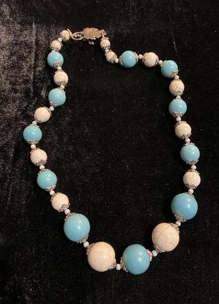 Намисто бірюзи з камінням імітація