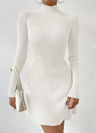Женское мини платье в рубчик, хорошее качество турецкий рубчик8 фото