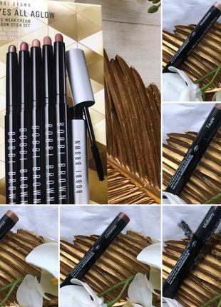 Кремові стійкі тіні  в стіку олівець  bobbi brown shadow stick, taupe, soft bronze, cinnamon