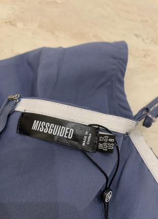 Синє плаття missguided із рюшами сукня жіноча9 фото