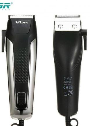 Профессиональная машинка для стрижки волос 8 насадок vgr v-120 pro черный + ножницы5 фото