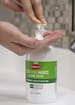 O'keeffe's working hands hand soap жидкое увлажняющее мыло для рабочих рук, флакон с дозатором, 354 мл1 фото