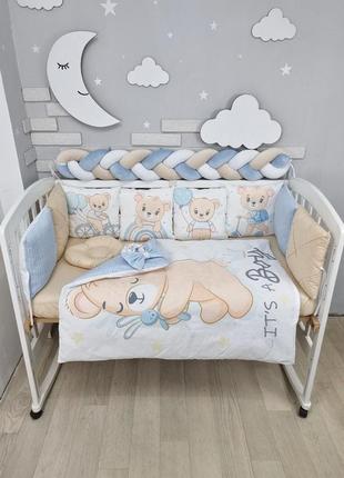 Комплект постель детская с тканевой косичкой6 фото