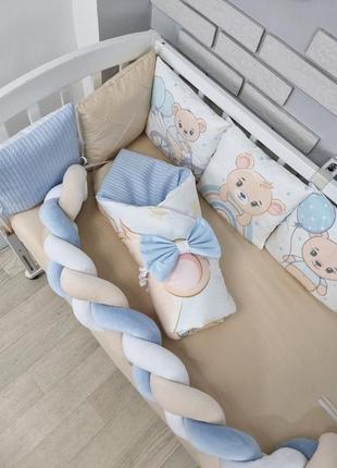 Комплект постель детская с тканевой косичкой5 фото