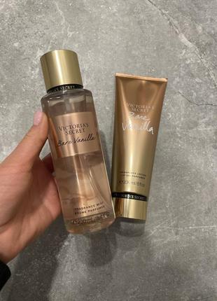 Подарунковий набір victoria’s secret bare vanilla спрей міст лосьйон вікторія сікрет