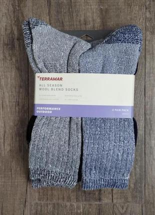 4 пары. всесезонные термоноски terramar wool blend оригинал сша2 фото