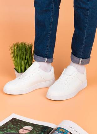 Стильные белые кроссовки кеды криперы модные большой размер батал