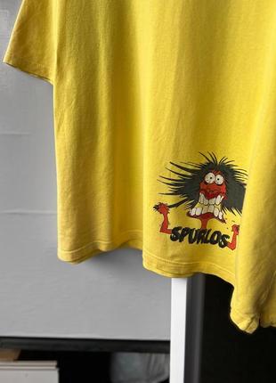 Spurlos banda 90s vintage big graphic print yellow t-shirt very rare винтажная футболка4 фото