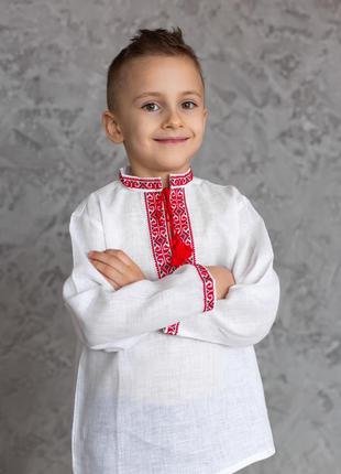 Сорочка вишиванка для хлопчика традиційна льон