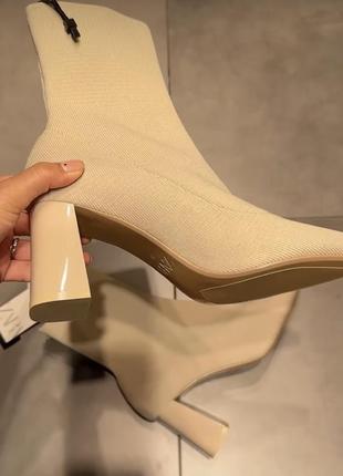 Идеальные текстильные сапожки ботильоны zara оригинал2 фото