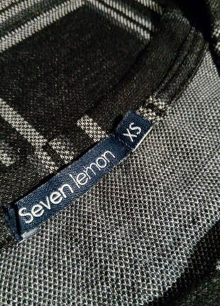 Теплая футболка в клетку seven lemon3 фото