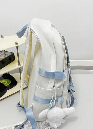 Дитячий шкільний міський рюкзак кролик з брелоком5 фото