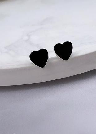 Срібні сережки серце