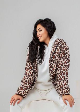 Женская леопардовая куртка, леопардовая куртка