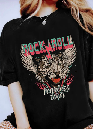 Новая футболка с леопардом rock&roll