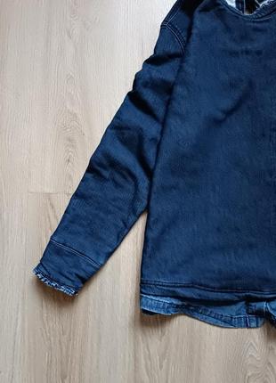 Комбинированный джинсовый свитшот кофта2 фото