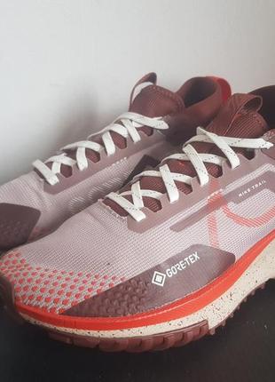 Кроссовки для бега nike react trail 4 gore tex brown red 38,5p.