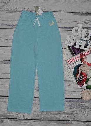 11-12/12-13/13-14/14+ р h&m нові фірмові базові спортивні штани палаццо спортивки з принтом la3 фото